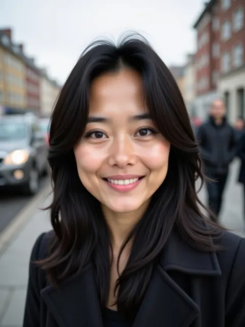 City street AI headshot example