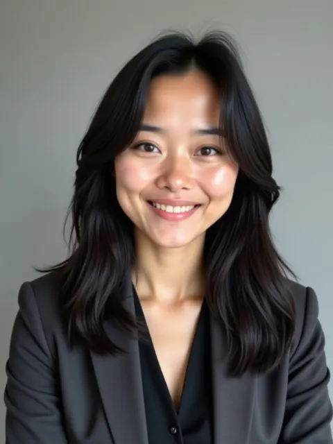 Classic gray studio AI headshot example