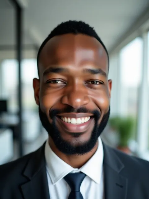 Modern office AI headshot example