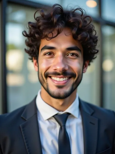 Modern office AI headshot example